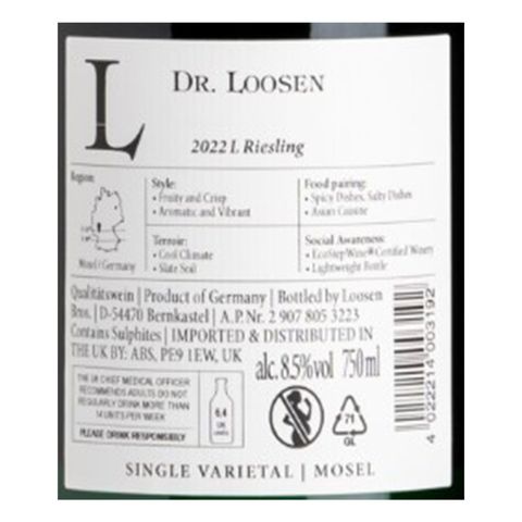 Dr. Loosen Riesling 750ml