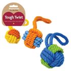 Rosewood 9" Rubber & Rope Ball Tug 1 Piece 40213