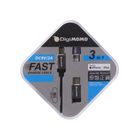 Digimomo 3 in 1 A to Type C / MFi / Micro Cable Black 1 Piece 7607