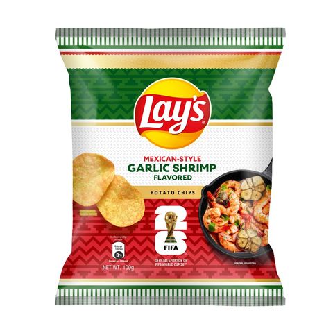 Lay's Mexican-style Garlic Shrimp Flavored Potato Chips 100g