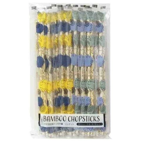 Maruki Round Bamboo Chopsticks Individual Packed 20 Pairs [Parallel Import]