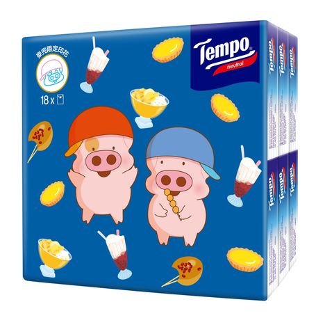 Tempo Petit Neutral Handkerchiefs 18Packs (Random delivery)
