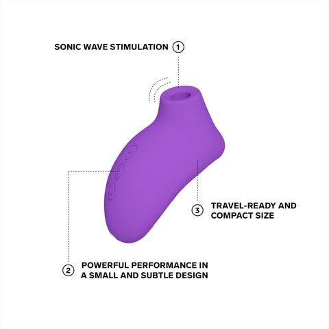 Lelo Sona 2 Travel Sonic Clitoral Stimulator Purple 1 Piece (Suitable for beginners and experienced users alike. Fully waterproof.)