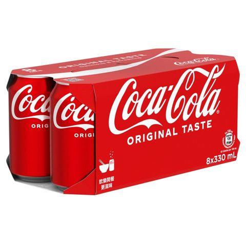 Coca-cola - Coke 330ml x 8 (The new and old packaging will be shipped out randomly)
