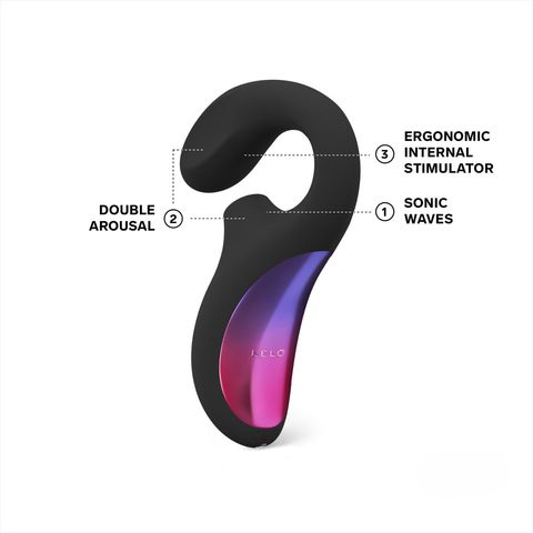 Lelo Enigma Sonic Dual-stimulation Massager Black 1 Piece