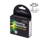 One Glowing Pleasures Lubricated Latex Condoms Glow in Dark 3 Pieces