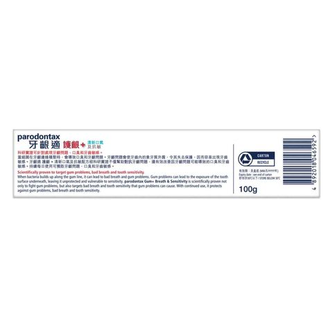 Parodontax Gum Breath & Sensitivity Whitening Toothpaste 100g