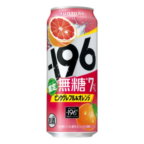 Suntory -196°C Sugar-Free (Pink Grapefruit & Orange) Chu-Hai Alc. 7% 500ml [Parallel Import]