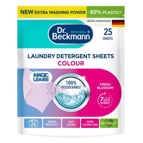 Dr. Beckmann Magic Leaves Laundry Detergent Sheets - Colour 25 Sheets