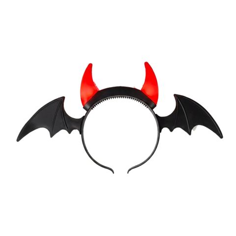 Comfort Home Halloween Devil Horn Bat Headband with Light - Red 1 Piece