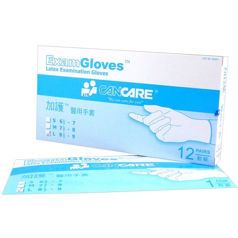Cancare Latex Gloves - M 12 Pairs