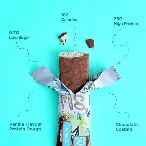 Intico High Protein Low Sugar Bar Vanilla 50g