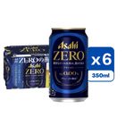 朝日 無酒精零度罐裝啤酒 350ml x6  [平行進口]