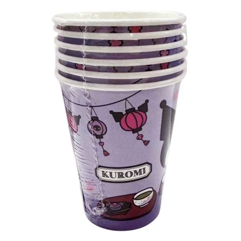Sanrio Kuromi Paper Cups (9oz) 6 Pieces