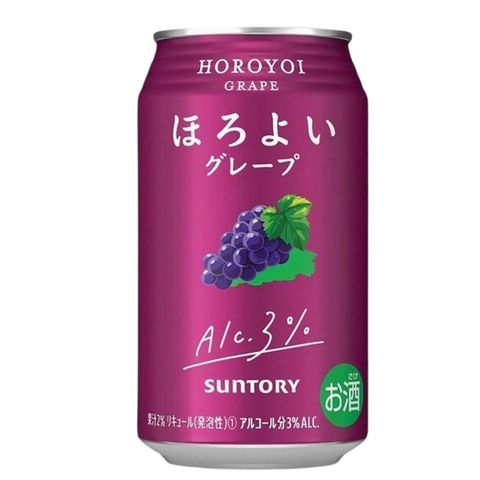 Suntory Horoyoi Chu-Hai (Grape) Alc. 3% 350ml [Parallel Import] (The new and old packaging will be shipped out randomly)