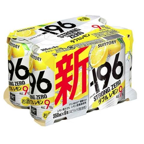 三得利 -196°C Strong Zero (雙重檸檬) 梳打酒 Alc.9% 350ml x6 [平行進口]