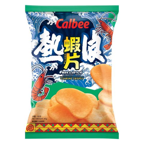 Calbee Hot & Spicy Flavoured Shrimp Crisps 80g