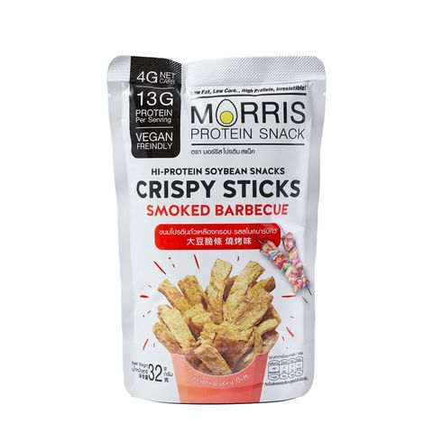 Morris Low Carb Crispy Sticks BBQ Flavour Plant-based 28g (The new and old packaging will be shipped out randomly)