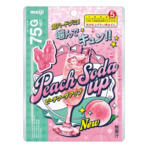 Meiji Peach Soda Up Flavor Gummy 75g [Parallel Import]