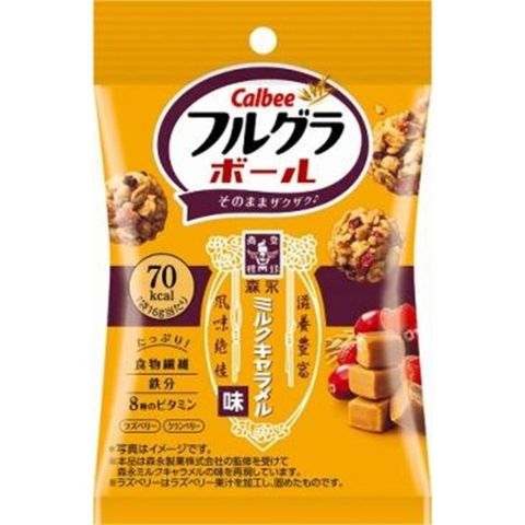 Calbee Milk Caramel Flavor Fruit Cereal Balls 16g [Parallel Import]