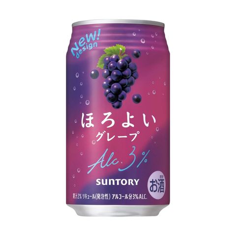 Suntory Horoyoi Chu-Hai (Grape) Alc. 3% 350ml [Parallel Import] (The new and old packaging will be shipped out randomly)