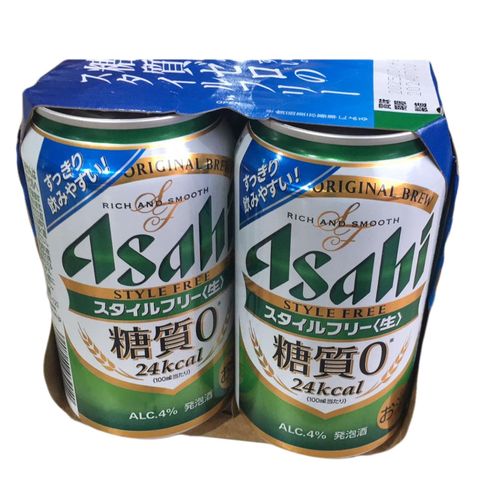 Asahi Style Free Sugar Free Canned Beer 350ml x6[Parallel Import]