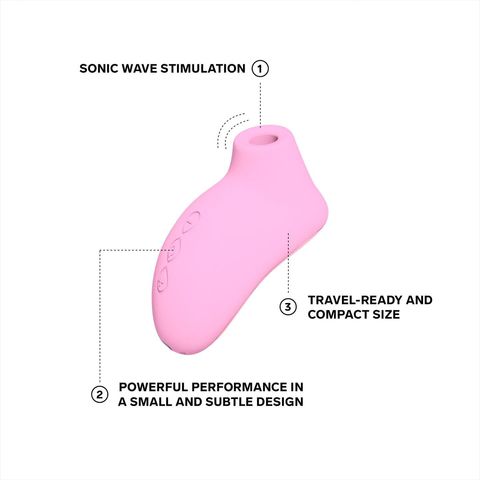 Lelo Sona 2 Travel 聲波陰蒂吸啜器 粉色 1個 (適合所有用家，機身完全防水)