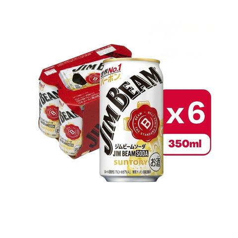 三得利 Jim Beam 高球雞尾酒 Alc. 6% 350ml x6 [平行進口]