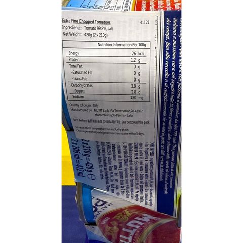 Mutti Finely Chopped Tomatoes 2 x 210g