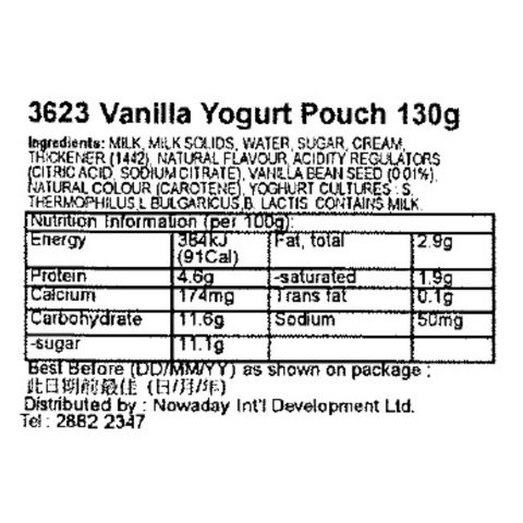 Farmers Union Greek Style Yogurt Pouch Vanilla Flavour 130g