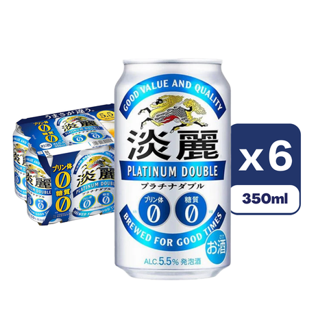 Kirin Tanrei Platinum Double Beer Alc. 5.5% 350ml x6 [Parallel Import]
