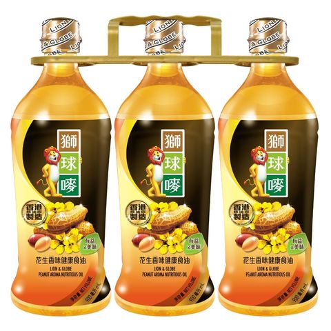 獅球嘜 花生香味健康食油 900毫升 x3