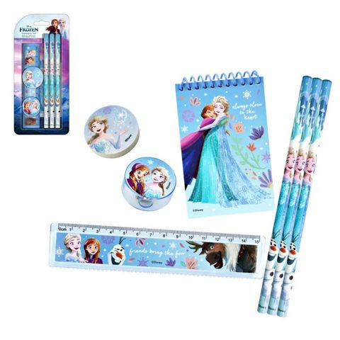 Disney Frozen Stationery Set (Spacer + Pencil + Glue + Pencil Sharpener + Notebook) 1 Set