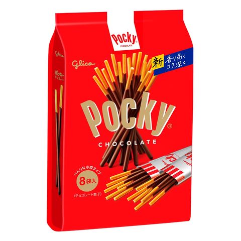 Glico Pocky Chocolate Biscuit Sticks (8 Bags) 96g