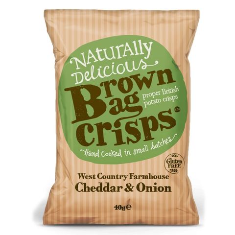Brown Bag Crisps West Country Farmhouse Cheddar and Onion 40g