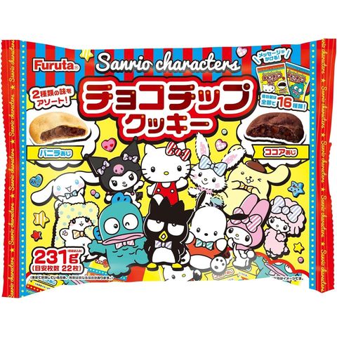Furuta Sanrio Characters Chocolate Chip Cookies Share Bag 231g [Parallel Import]