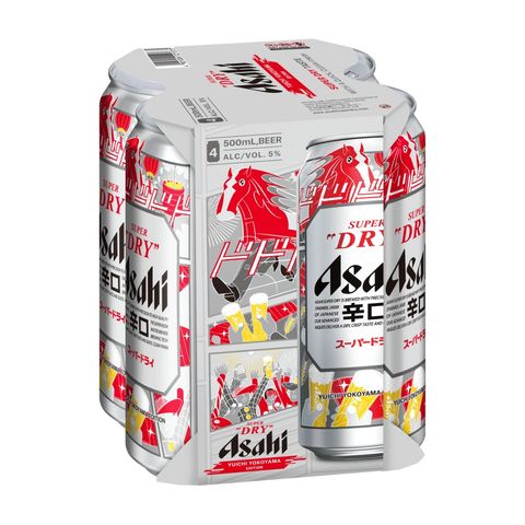 Asahi Super Dry King Can 500mL x4 (The new and old packaging will be shipped out randomly)