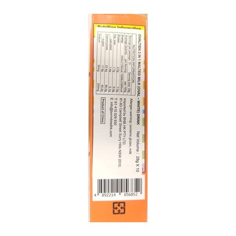 Ovaltine 3 in 1 Malted Milk (Oval-white) 10 x 28g
