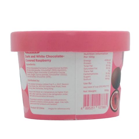 Labelee Dark & White Chocolate - Covered Raspberry 100g