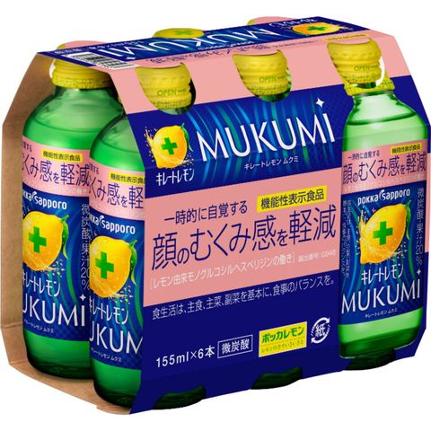 Pokka Sapporo Mukumi 檸檬飲料 6 x 155毫升