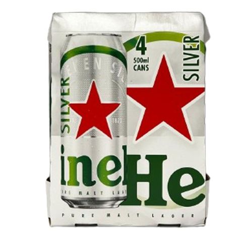 喜力 星銀啤酒 巨罐裝 4 x 500毫升