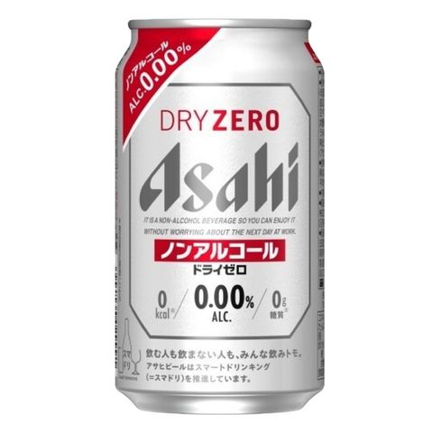 朝日 Dry Zero 無酒精無糖啤酒罐裝 350毫升