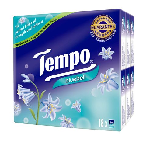 Tempo Petit Handkerchiefs Bluebell 18 Pieces