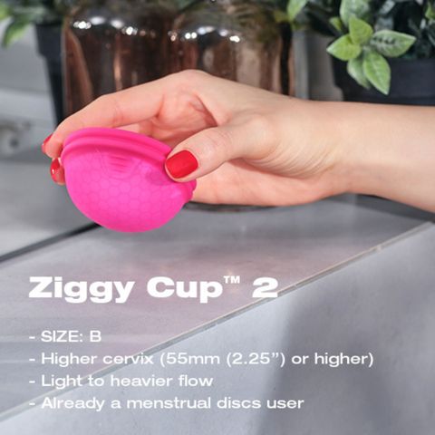 Intimina Ziggy Cup 2 Menstrual Disc Size B 1 Piece (Designed for first-time users and those who have given birth)