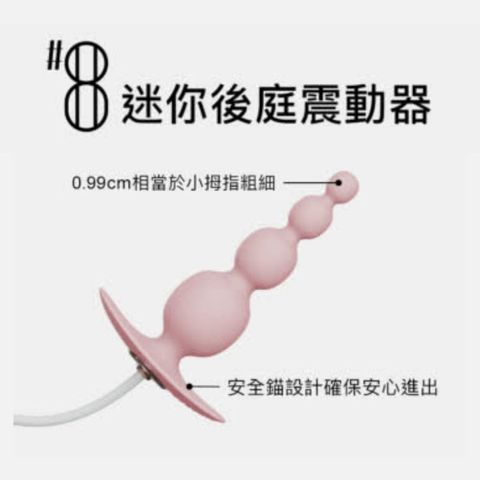 Qingnan #8 Mini Anal Vibrator (Pink) 1 Piece