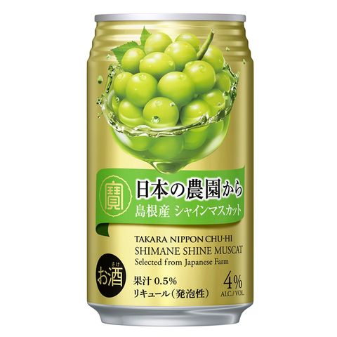 Takara Nippon Nihon Nouen Shine Muscat Chu-hi Alcohol 4% 350ml