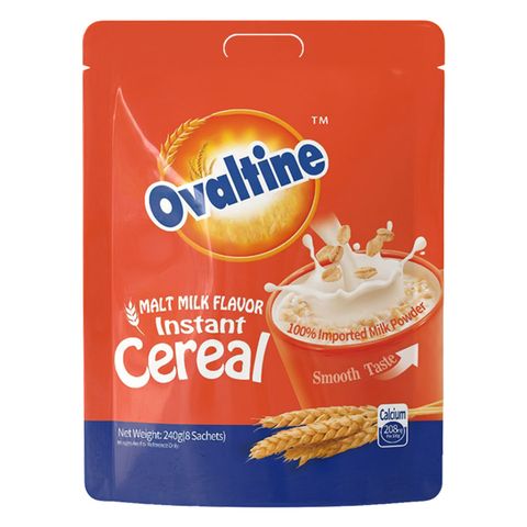 Ovaltine Instant Cereal Malt Milk Flavor (8 Sachets) 240g