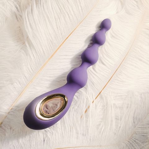 Lelo Soraya Beads Anal Massager Violet Dusk 1 Piece (Unisex design, specifically crafted for beginners exploring anal play. Fully waterproof body.)
