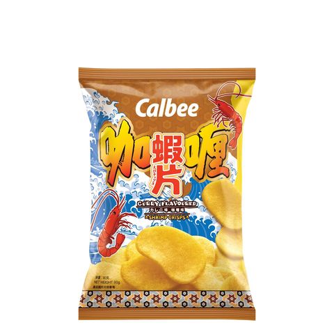 Calbee Curry Flavoured Shrimp Crisps 80g