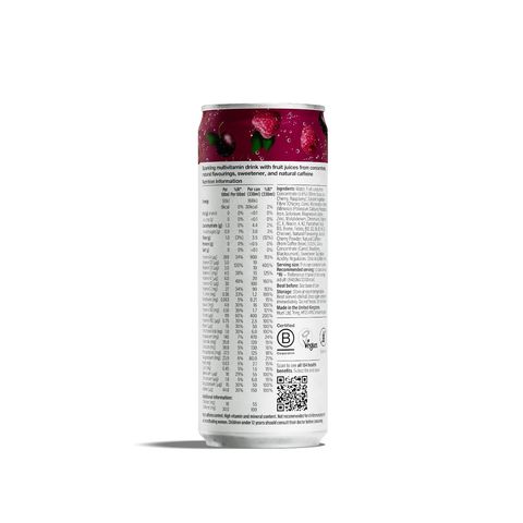 Huel A - Z Daily Vitamins Energy Drinks - Cherry & Raspberry 330ml